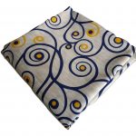 tappezzeria in cotone stampato 280 cm x 280 cm ghirigori blu 20 Tappezzeria in Cotone Stampato 280 cm x 280 cm Ghirigori Blu