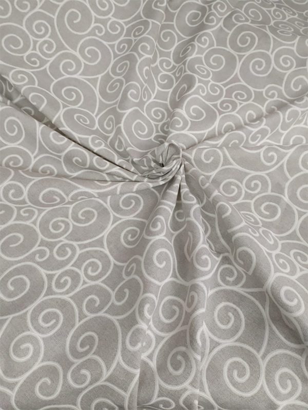 Tappezzeria in Cotone Stampato 280 cm x 280 cm Grigio - immagine 2