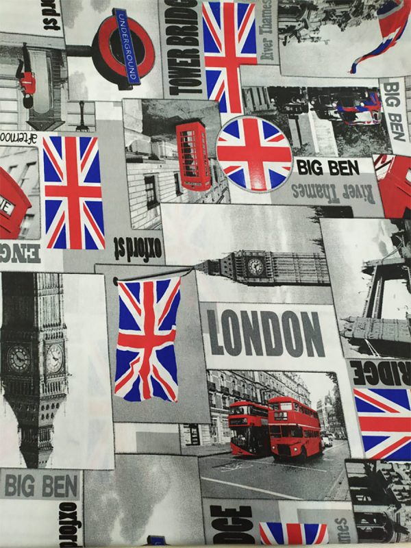 Tappezzeria in Cotone Stampato 280 cm x 280 cm Londra - immagine 3