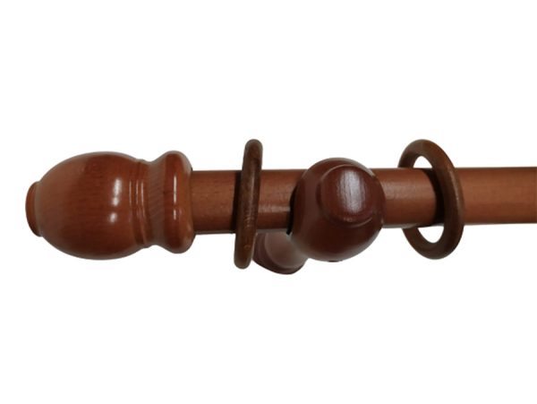 Bastone per Tenda in Legno Rifinito a Mano Sistema a Strappo Largo - immagine 2