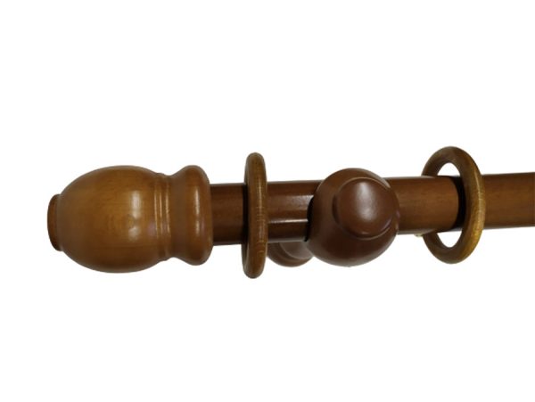 Bastone per Tenda in Legno Rifinito a Mano - immagine 2