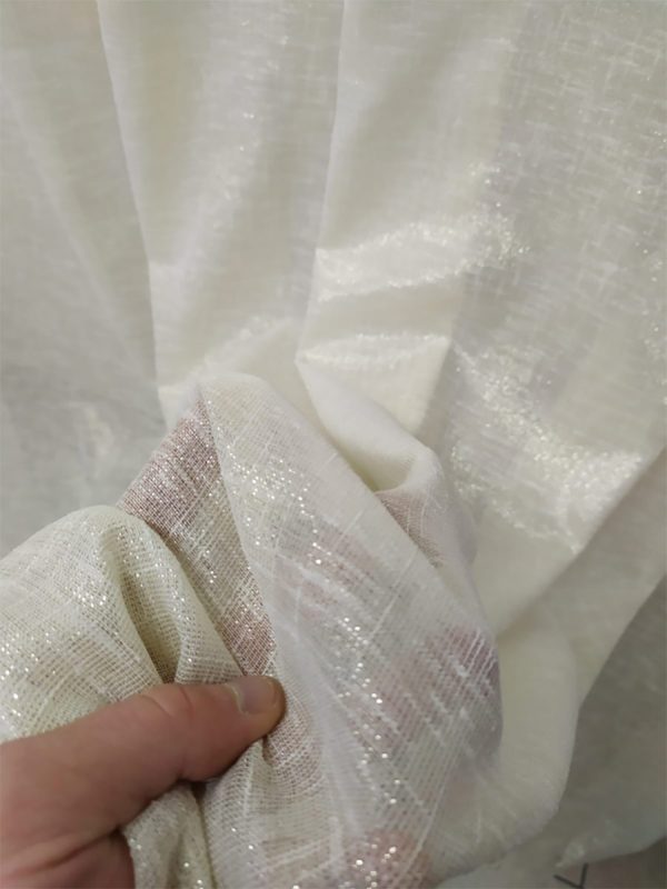 Tenda a Metro in Bouclè con filamenti Laminati base Piombata - immagine 6