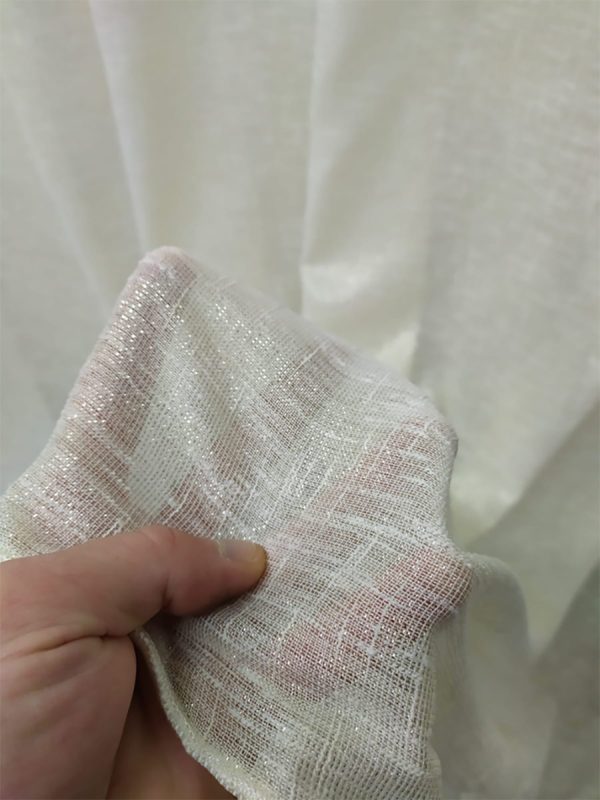 Tenda a Metro in Bouclè con filamenti Laminati base Piombata - immagine 7