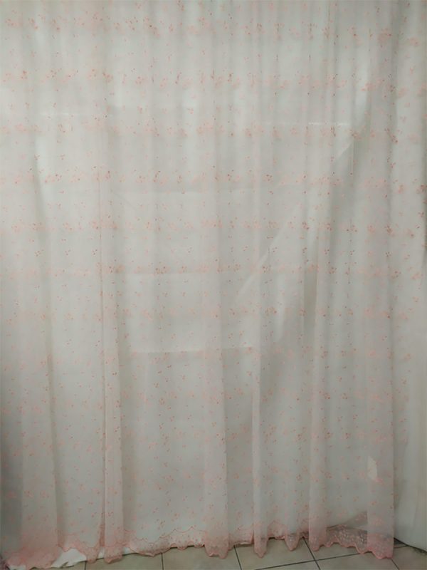 Tenda a Metro in Tulle Rosa Base orlata - immagine 6