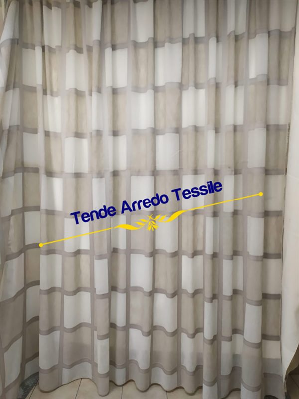 Tenda a Metro in Bouclè Effetto Lino base Piombata Altezza 3 Metri - immagine 11