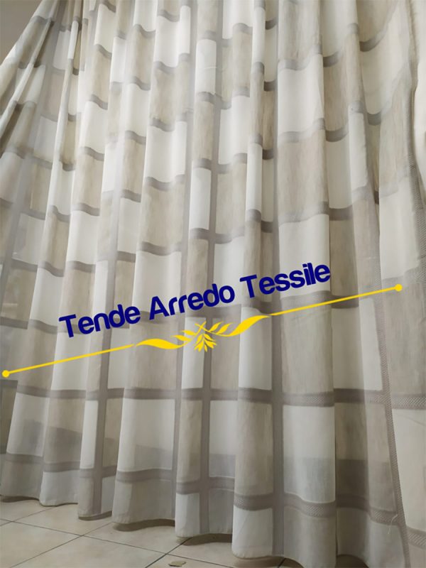 Tenda a Metro in Bouclè Effetto Lino base Piombata Altezza 3 Metri - immagine 10
