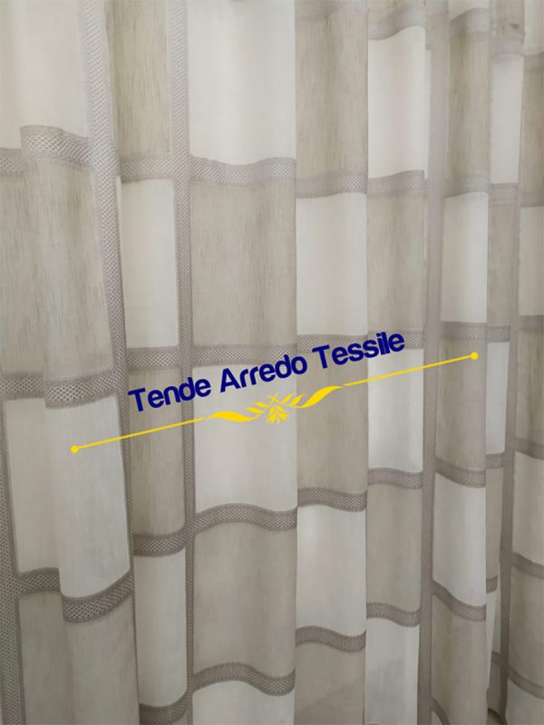 Tenda a Metro in Bouclè Effetto Lino base Piombata Altezza 3 Metri - immagine 3