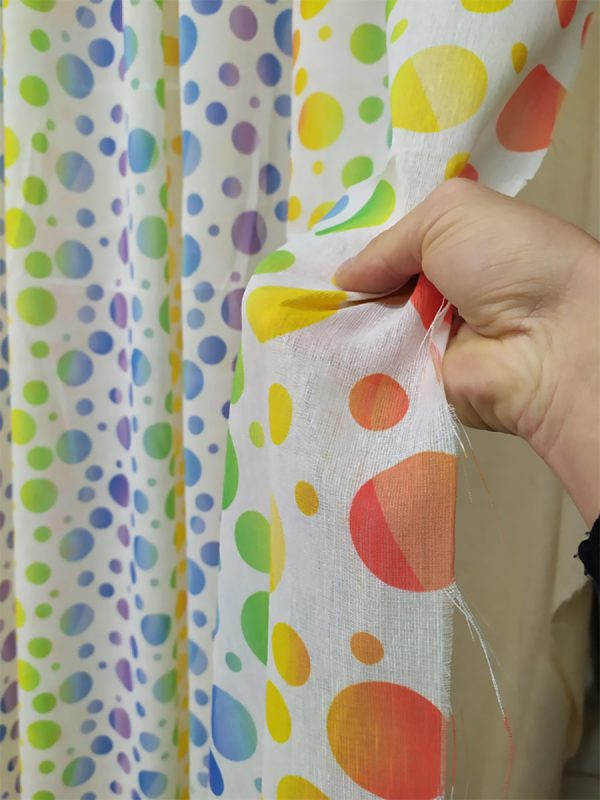Tenda a Metro in Bouclè Effetto Lino con Base Piombata Altezza 3 Metri - immagine 6