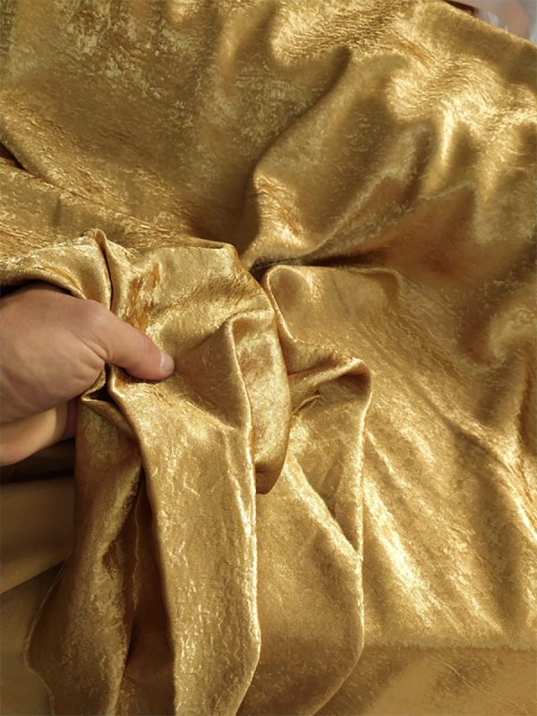 Tappezzeria Stoffa Tessuto Alcantara Effetto Vellutato a Metraggio Altezza 280 CM Ideale per Copri Tavola Divano Cadute per Tende Mantovane Giallo - immagine 4