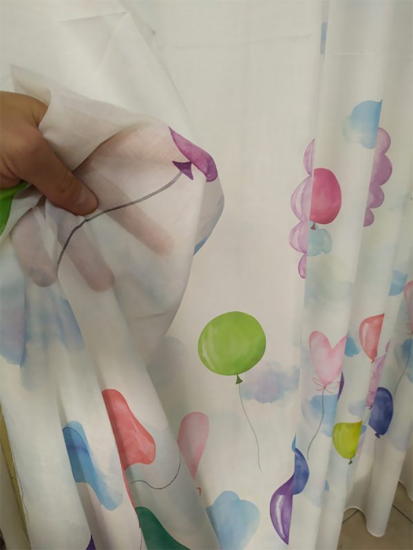 Tenda a Metro in Bouclè Effetto Lino con Base Piombata Altezza 3,15 Metri - immagine 6