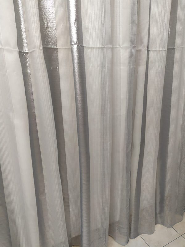 Tenda a Metro in Organza con Base Orlata Piombata 3 Metri Grigio - immagine 8