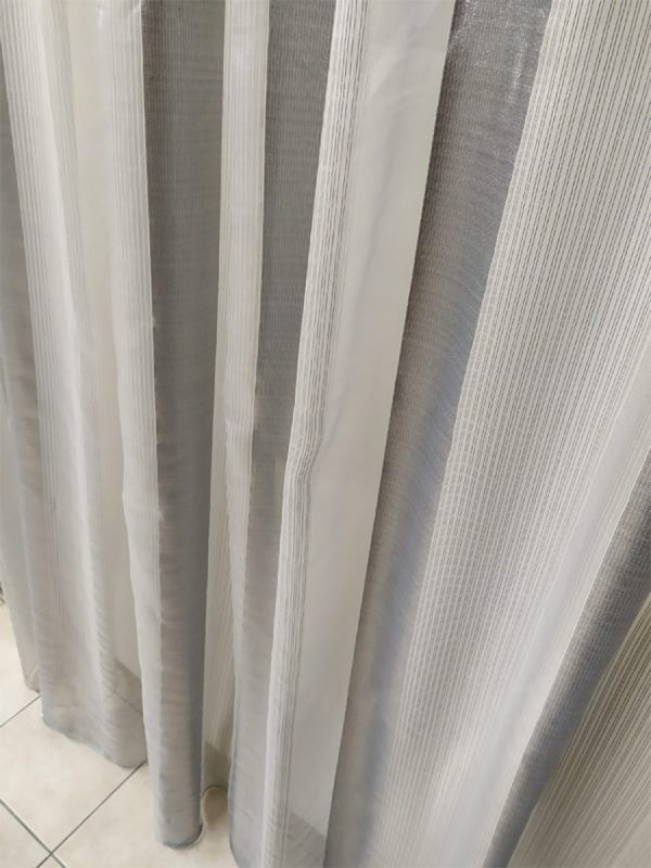 Tenda a Metro in Organza con Base Orlata Piombata 3 Metri Grigio - immagine 6