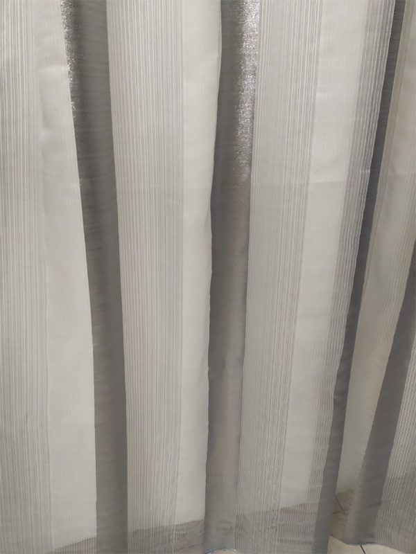 Tenda a Metro in Organza con Base Orlata Piombata 3 Metri Grigio - immagine 5