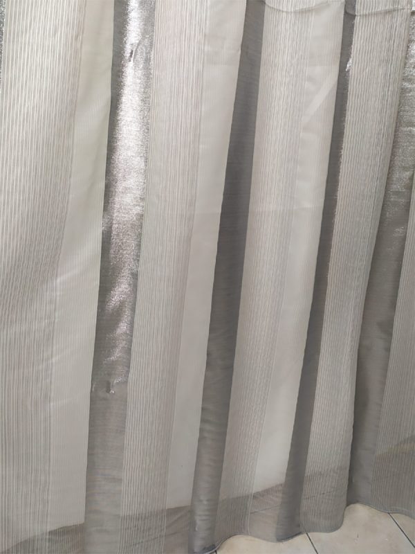 Tenda a Metro in Organza con Base Orlata Piombata 3 Metri Grigio - immagine 4