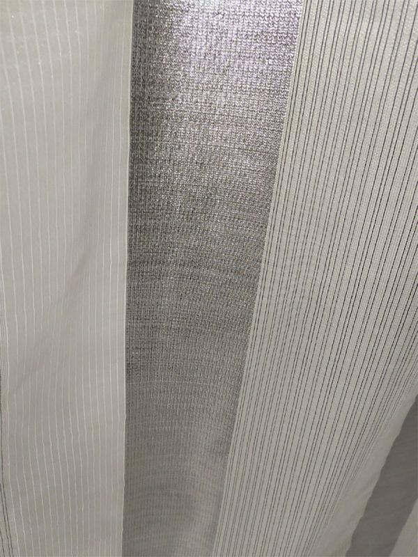 Tenda a Metro in Organza con Base Orlata Piombata 3 Metri Grigio - immagine 3