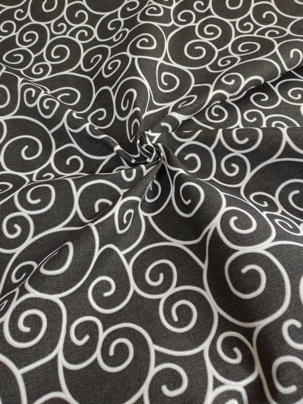 Tappezzeria in Cotone Stampato 280 cm x 280 cm Grigio - immagine 2