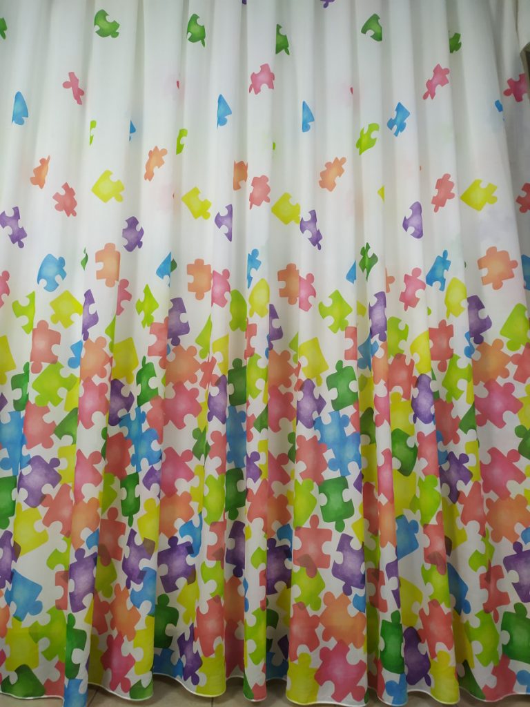 Tenda a Metro in Bouclè Effetto Lino
