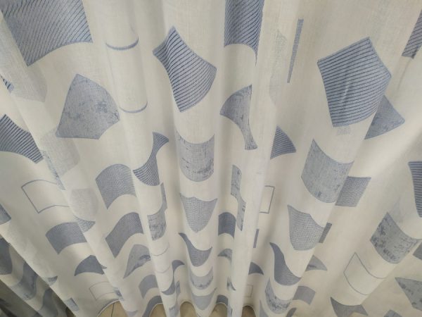 Tenda a Metro in Bouclè Effetto Lino con Base Piombata Altezza 3 Metri - immagine 5
