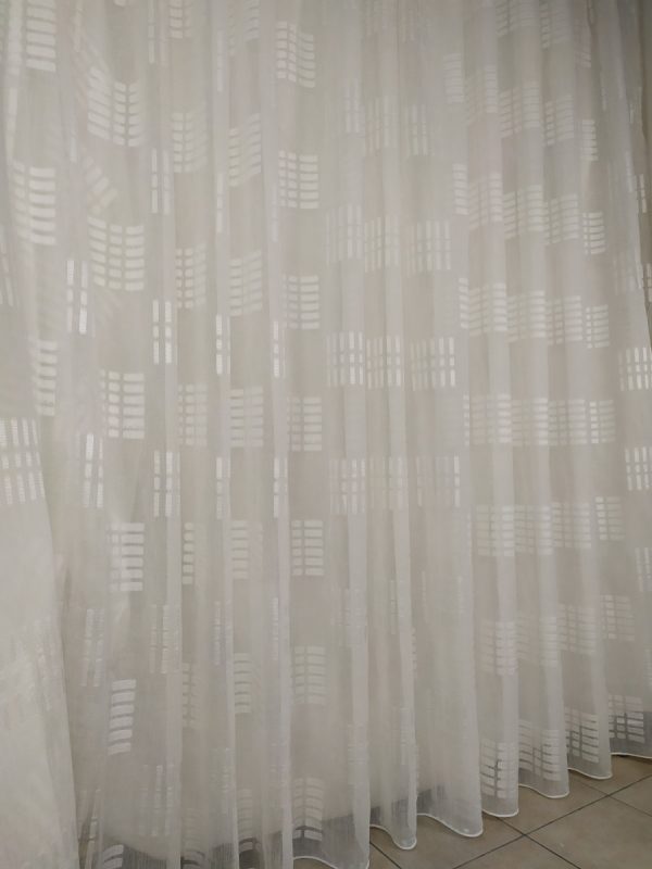 Tenda a Metro in Bouclè Effetto Lino con Base Piombata Altezza 3 Metri 2 Colori - immagine 4