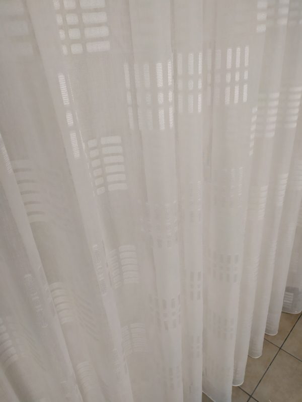 Tenda a Metro in Bouclè Effetto Lino con Base Piombata Altezza 3 Metri 2 Colori - immagine 7