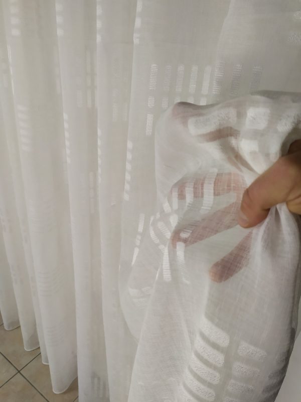Tenda a Metro in Bouclè Effetto Lino con Base Piombata Altezza 3 Metri 2 Colori - immagine 11