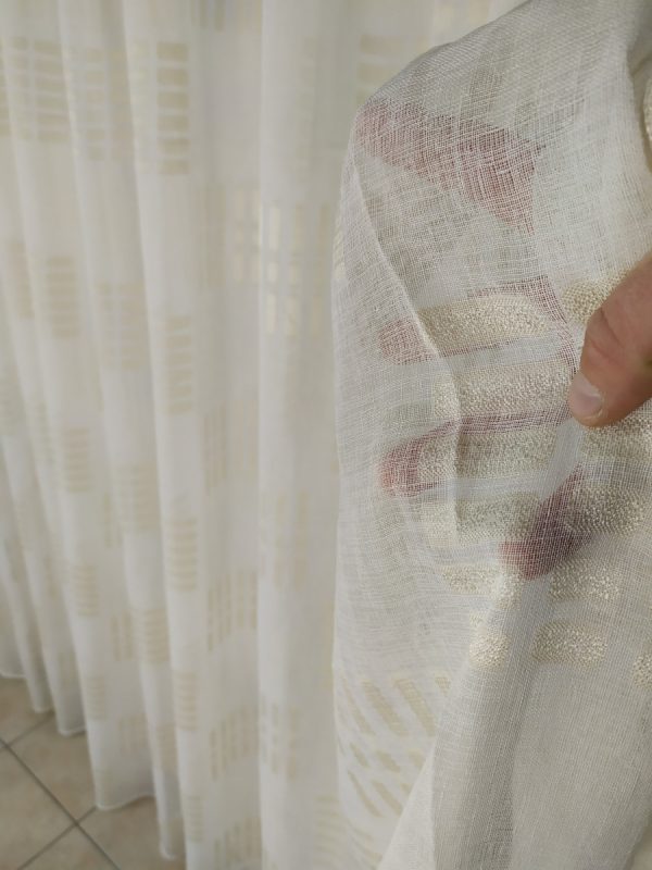 Tenda a Metro in Bouclè Effetto Lino con Base Piombata Altezza 3 Metri 2 Colori - immagine 22