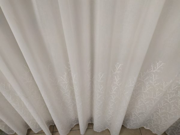 Tenda a Metro in Bouclè Effetto Lino con Base Piombata Altezza 3 M. Bianco - immagine 4