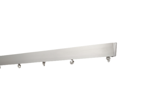 Binario per Tenda in Alluminio Sistema a Onda a Parete Grigio Satinato - immagine 4