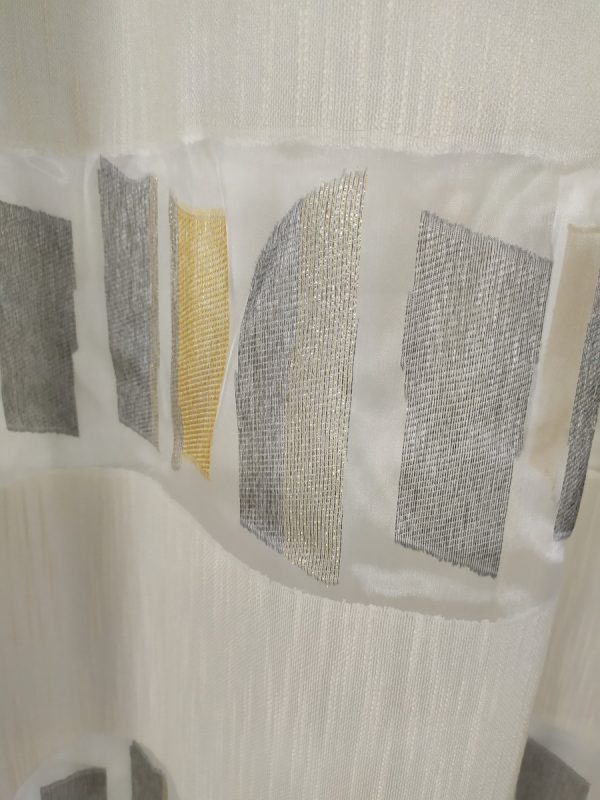 Tenda a Metro in Bouclè Effetto Lino con Base Piombata Altezza 3 Metri - immagine 2
