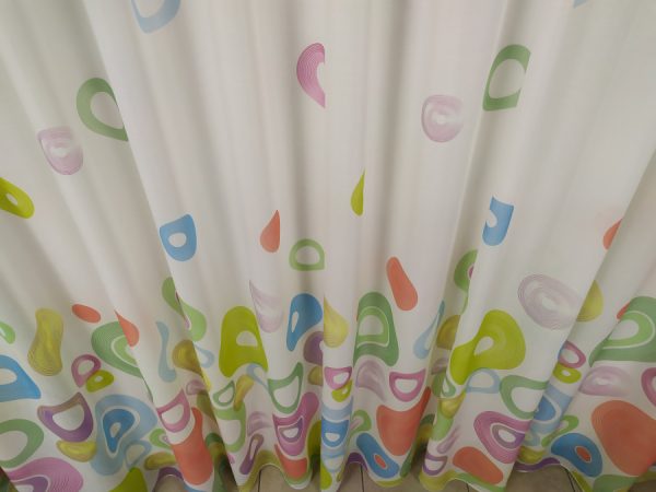 Tenda a Metro in Bouclè Effetto Lino con Base Piombata Altezza 3 Metri - immagine 6