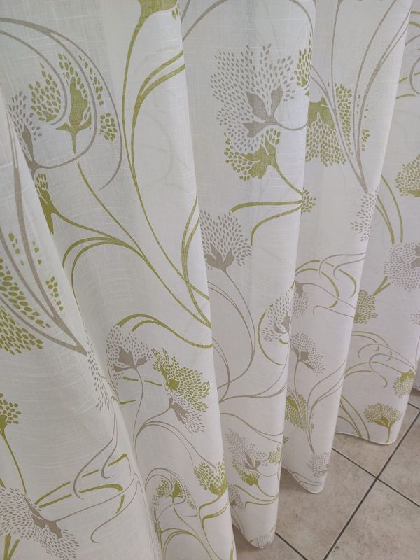 Tenda a Metro in Bouclè Effetto Lino Verde - immagine 6