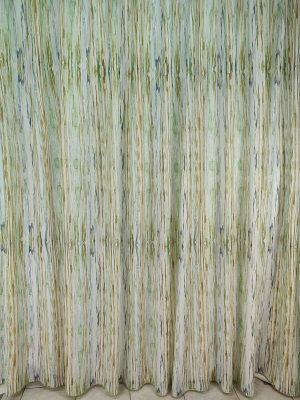 Tenda a Metro in Bouclè Effetto Lino Verde - immagine 12