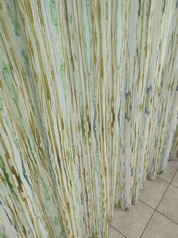 Tenda a Metro in Bouclè Effetto Lino Verde - immagine 8