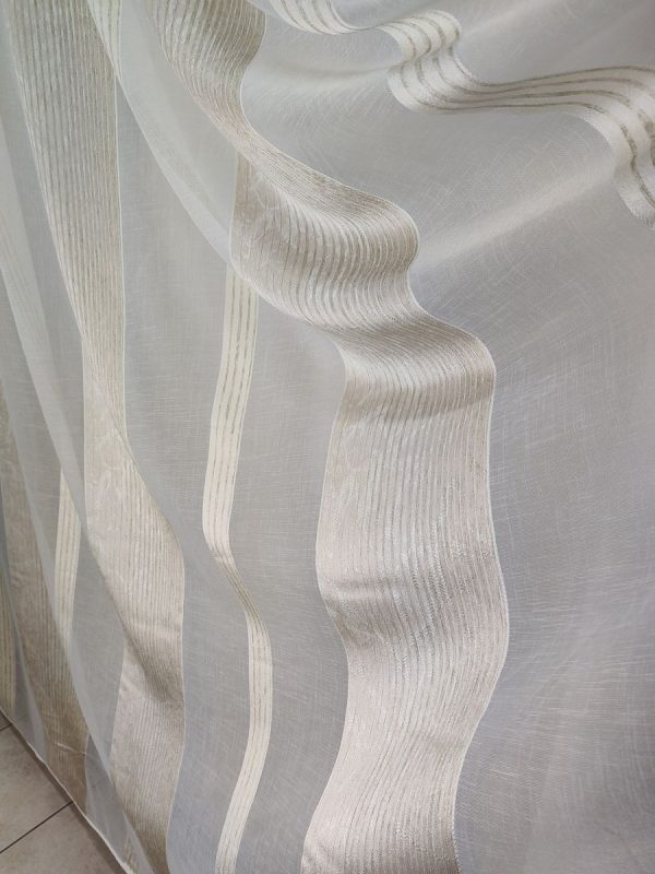 Tenda a Metro in Bouclè Effetto Lino Beige - immagine 5