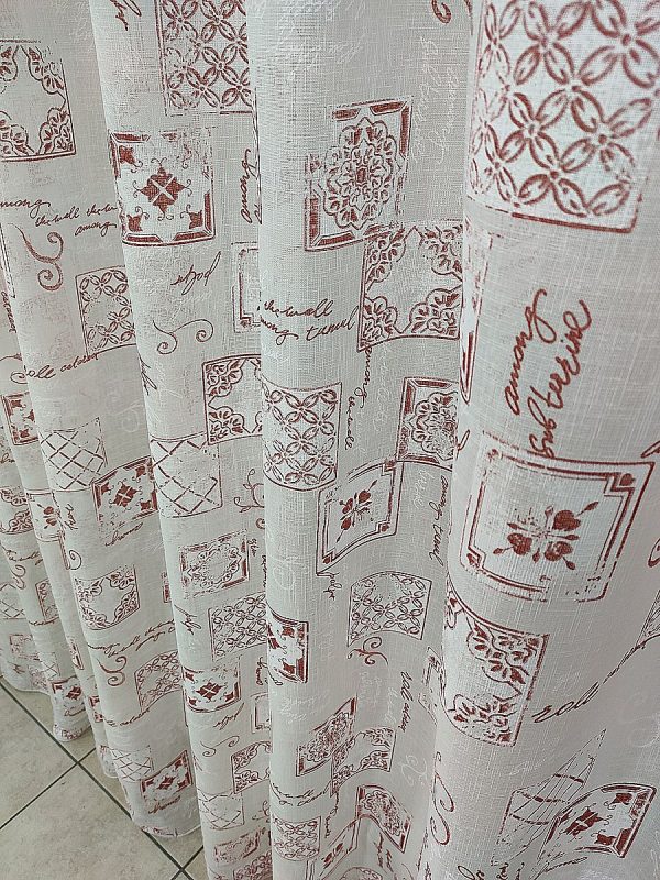 Tenda a Metro in Bouclè Effetto Lino Maiolica - immagine 6