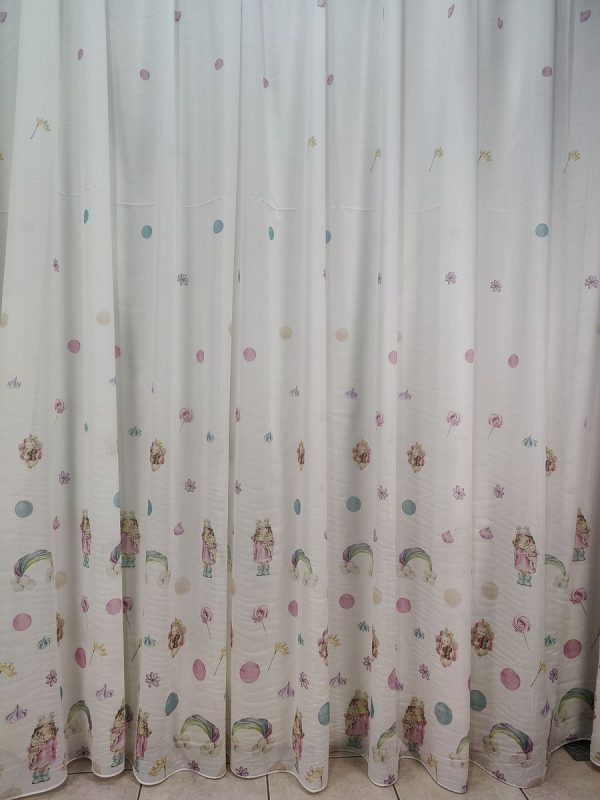 Tenda a Metro in Bouclè Effetto Lino cuore H315 cm - immagine 15