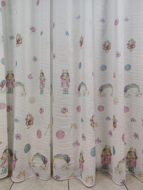 Tenda a Metro in Bouclè Effetto Lino cuore H315 cm - immagine 14