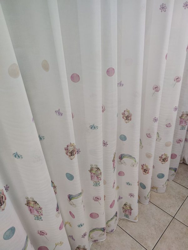 Tenda a Metro in Bouclè Effetto Lino cuore H315 cm - immagine 11