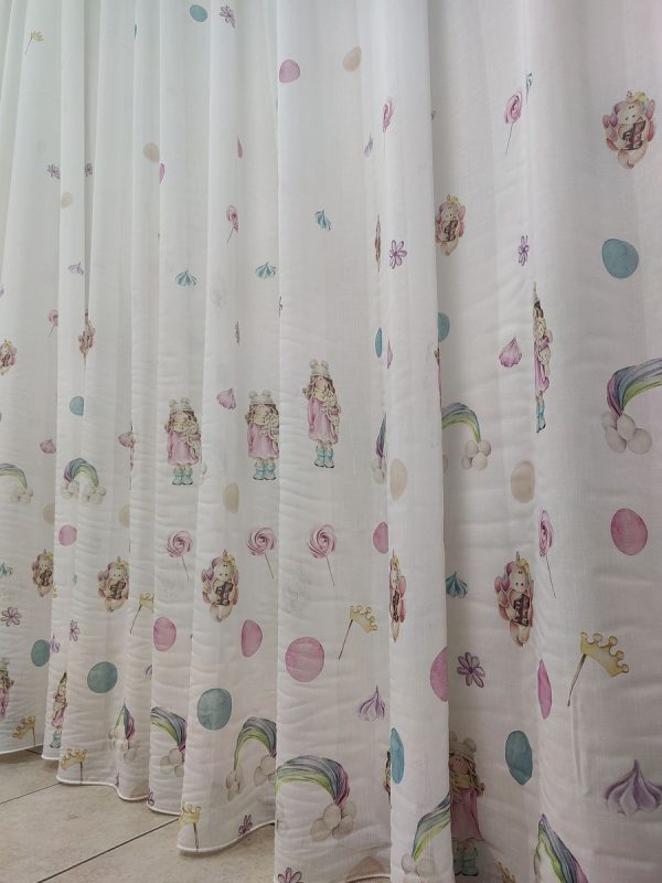 Tenda a Metro in Bouclè Effetto Lino cuore H315 cm - immagine 10