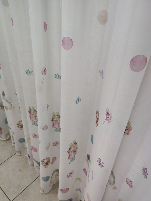 Tenda a Metro in Bouclè Effetto Lino cuore H315 cm - immagine 8