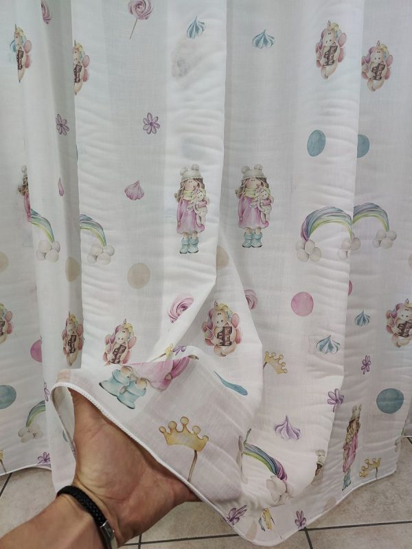 Tenda a Metro in Bouclè Effetto Lino cuore H315 cm - immagine 6