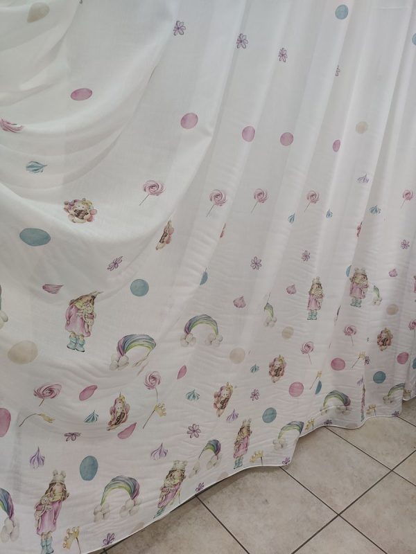 Tenda a Metro in Bouclè Effetto Lino cuore H315 cm - immagine 2