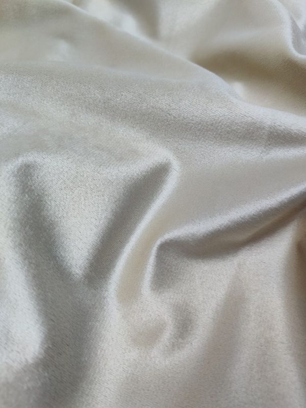 Tessuto in Velluto 280 cm Alta Panna - immagine 5