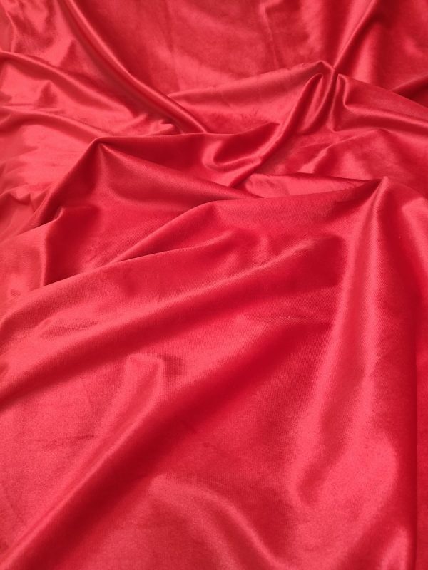 Tessuto in Velluto 280 cm Alta Rosso - immagine 5