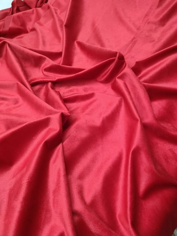 Tessuto in Velluto 280 cm Alta Rosso - immagine 3
