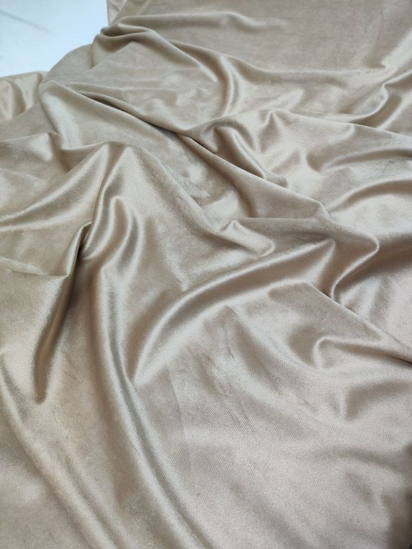 Tessuto in Velluto 280 cm Alta Beige - immagine 3
