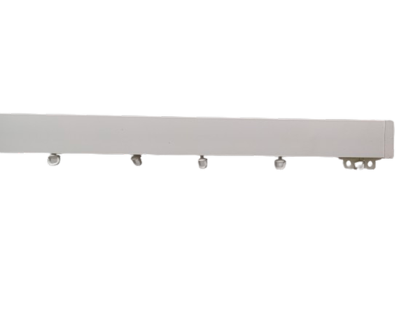 Binario per Tenda in Alluminio Sistema a Onda a Parete Bianco - immagine 4