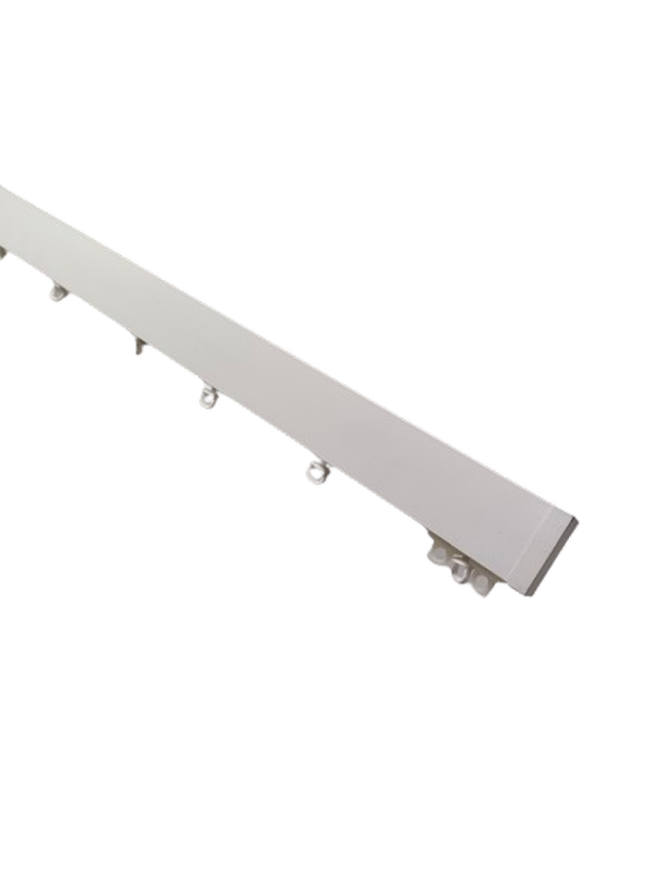 Binario per Tenda in Alluminio Sistema a Onda a Parete Bianco - immagine 2