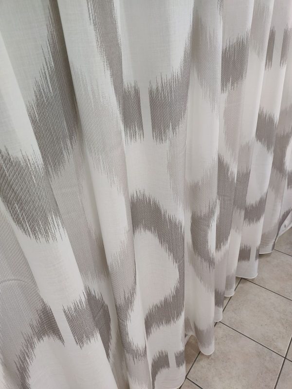 Tenda a Metro in Bouclè Effetto Lino Grigio - immagine 9
