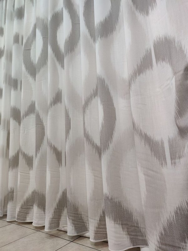 Tenda a Metro in Bouclè Effetto Lino Grigio